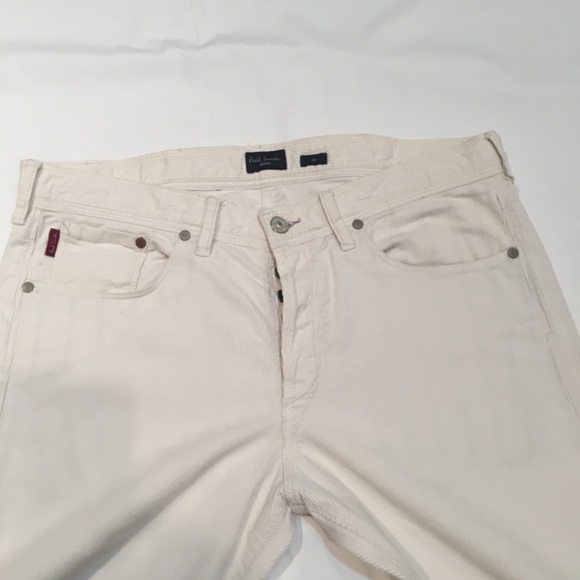 PAUL SMITH JEANS mens sz32 white corduroy jeans - Picture 2 of 12